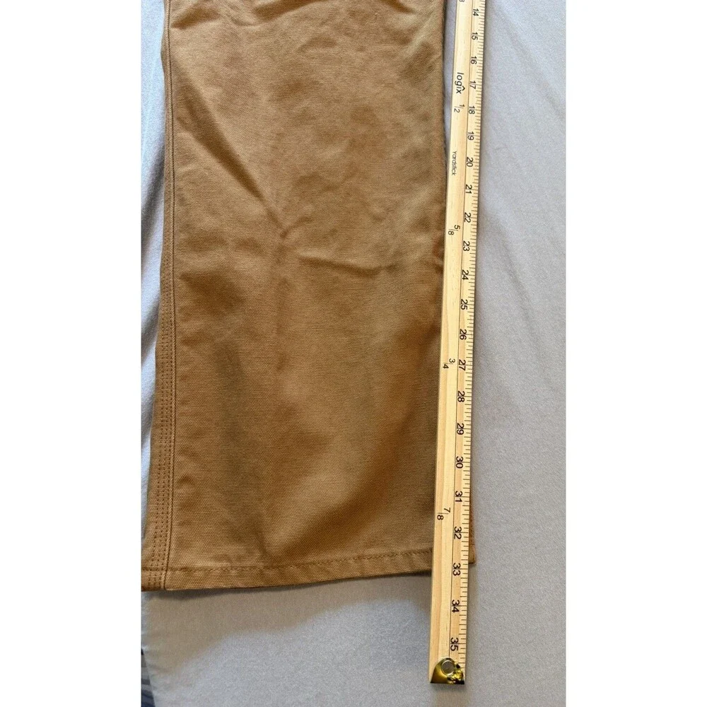 Levi's Pants Mens 38x33 Brown Carpenter Slim Taper Canvas Stretch Workwear